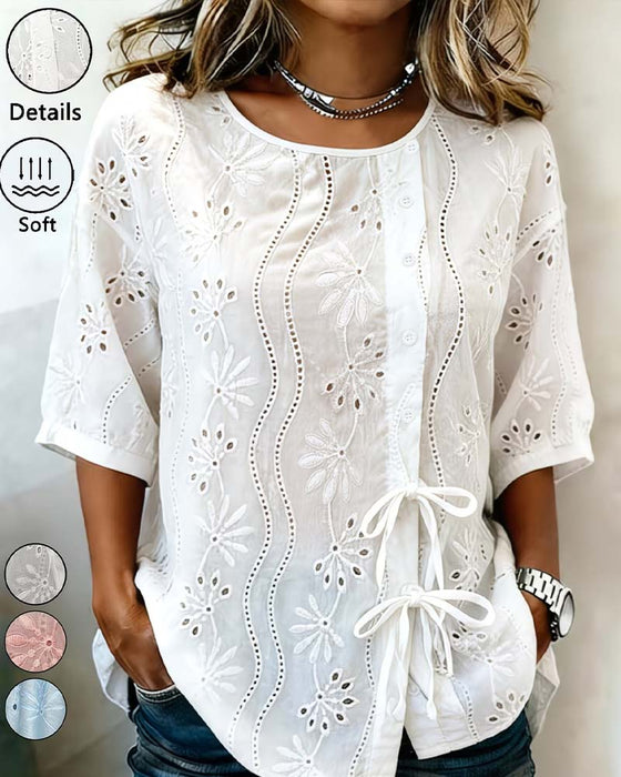 Bluza Bok Wiązać Wycięcie