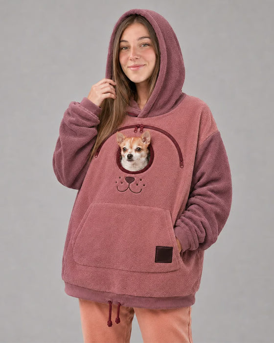Hoodie Z Kapturem Zamek Błyskawiczny Zwierzak