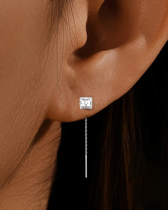 Kolczyki z cyrkonii z chwostem