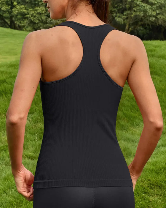 Tank Top Racerback Ramiączko Wbudowany Biustonosz