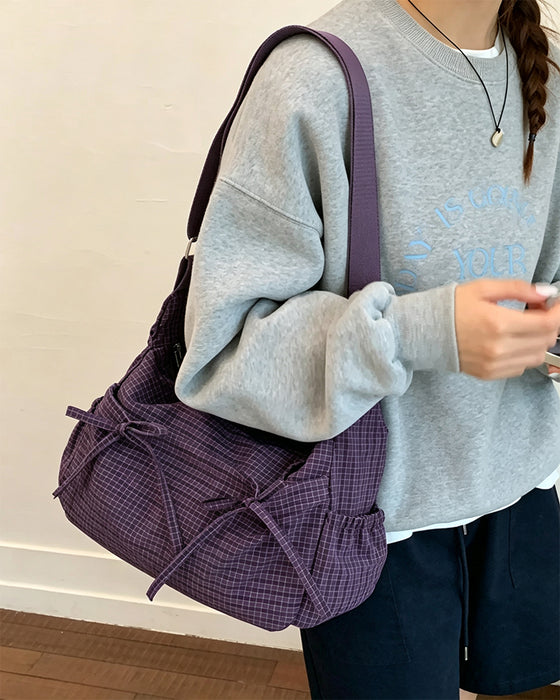 Torba Kokardka Krata Crossbody