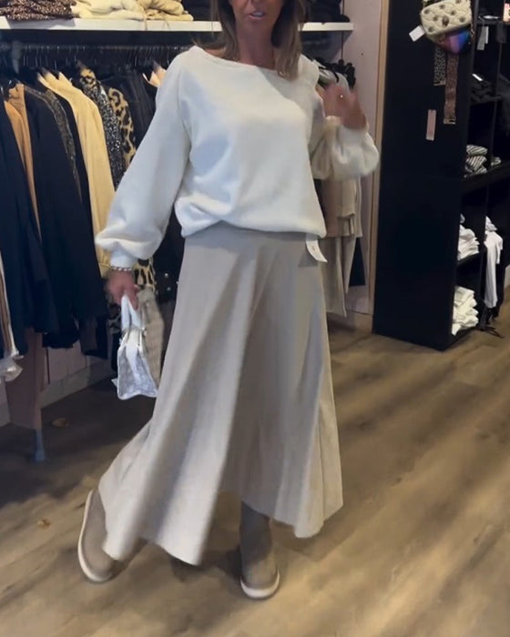 Prosta bluza z odkrytymi ramionami