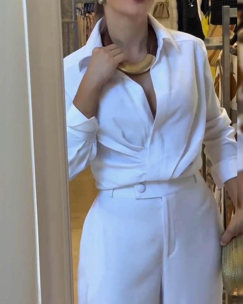 Bluzka Klapa Jednokolorowa Uniwersalna