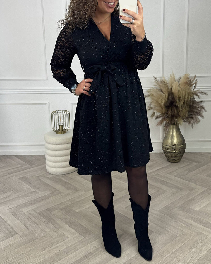 Sukienka Koronka V Dekolt Seksowna