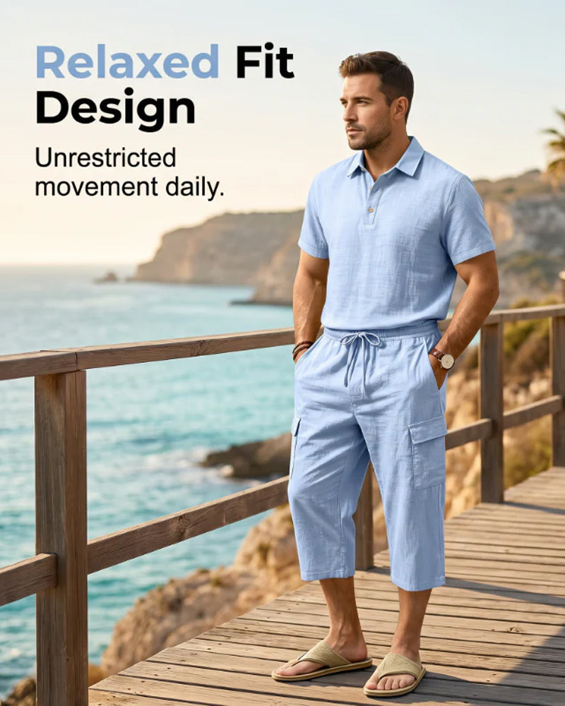 Set Polo Top Capri Spodnie
