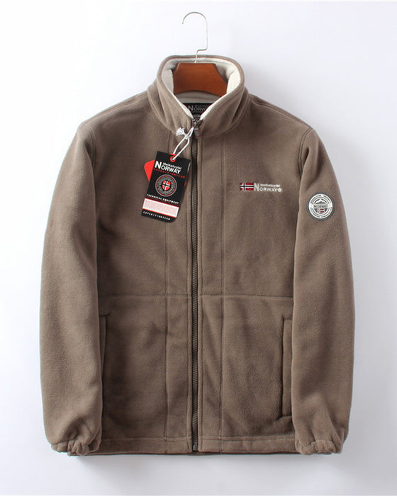 Kurtka Męska Podwójna Warstwa Fleece & 50% RABATU