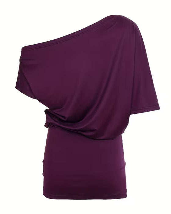 Sukienka Odsłonięte Ramiona Asymetryczna Bodycon