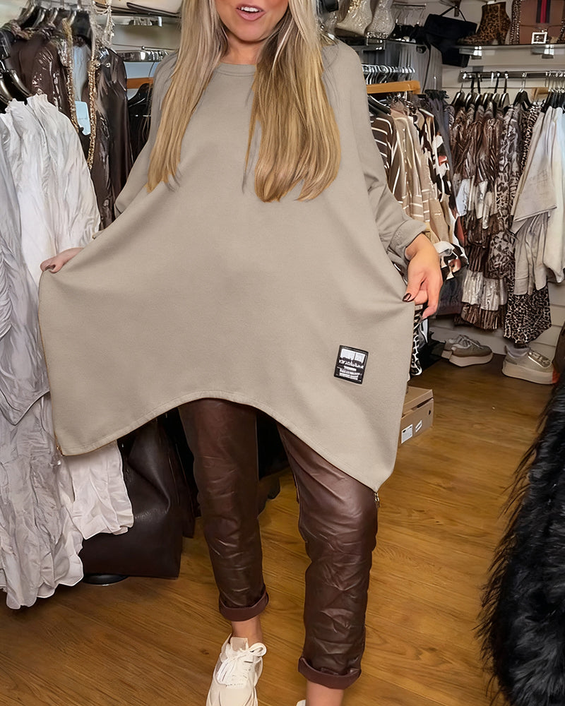 Bluza Z Równoliniowym Kapturem I Wymiarych Luksusowych