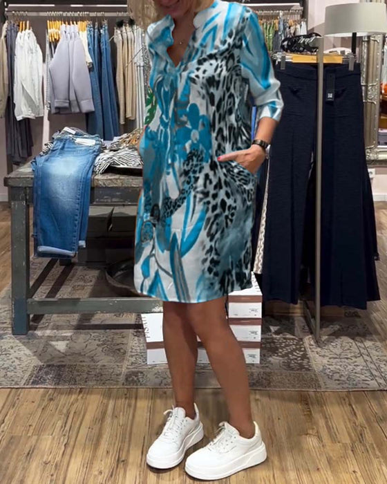 Damska, codzienna, kolorowa sukienka