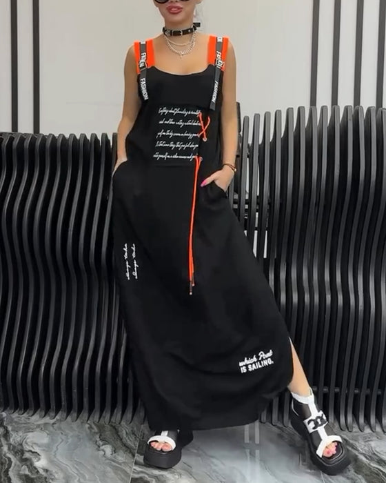 Sukienka Bez Rękawów Spersonalizowany Napis