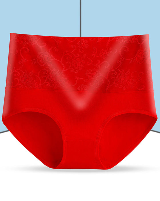 Żakardowe figi z wysokim stanem