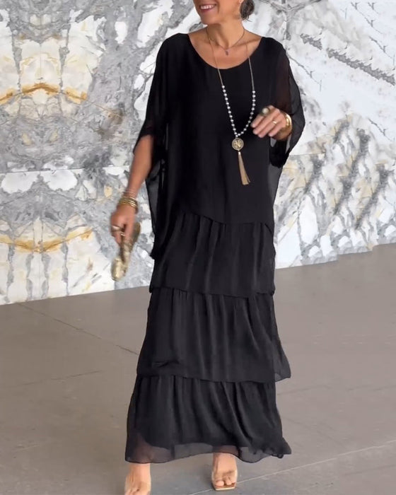 Sukienka o artystycznym stylu i luźnym kroju