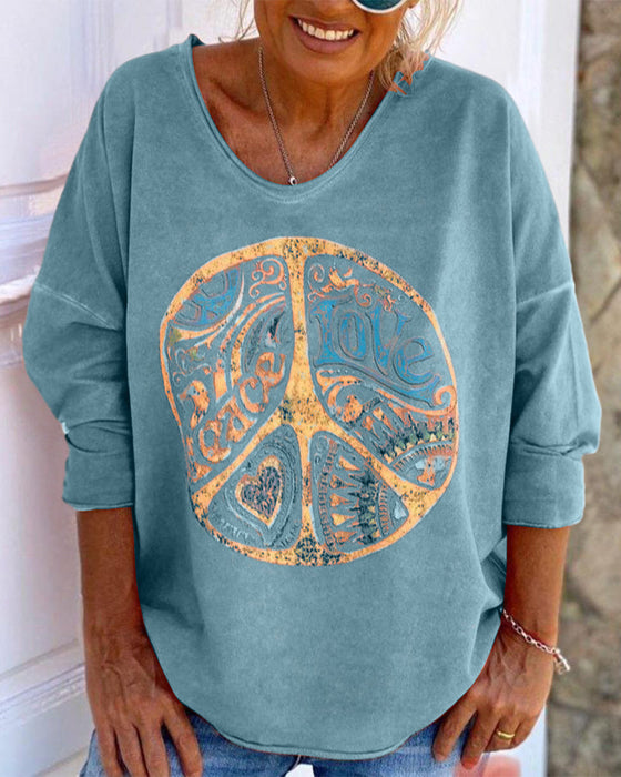 Pomarańczowy top z nadrukiem