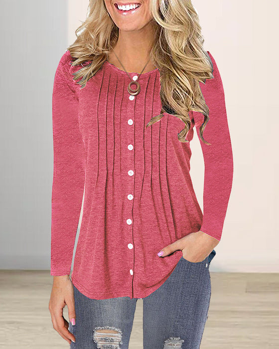 Codzienny top z długim rękawem