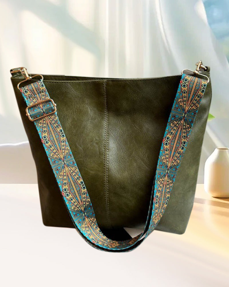 Torba o dużej pojemności z paskiem na ramię w stylu vintage