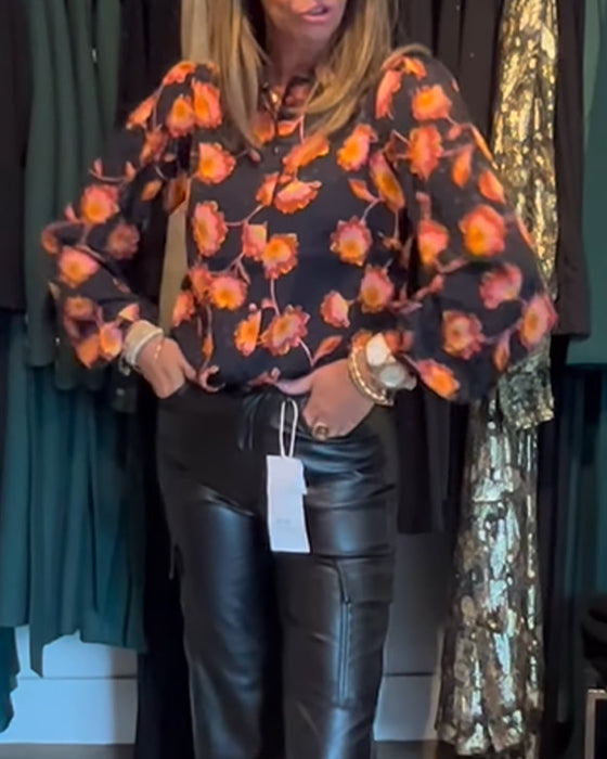 Bluzka z kwiatowym nadrukiem