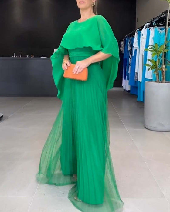 Sukienka maxi z okrągłym dekoltem