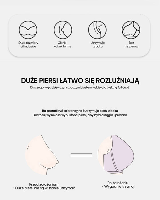 Koronkowy biustonosz z klamra z przodu