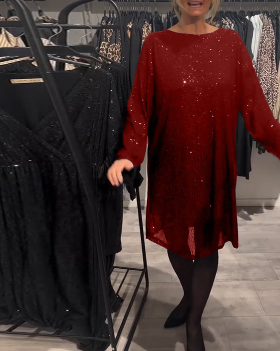 Sukienka Elegancka Z Odkrytymi Plecami I Cekinami