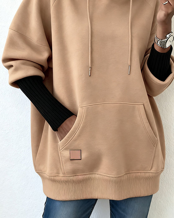 Luźna Bluza Z Kapturem W Casualowym Stylu
