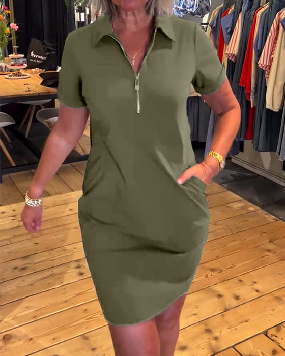 Sukienka Klapa Zamek błyskawiczny