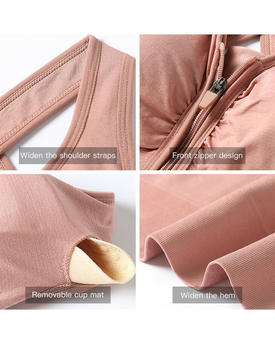 Kamizelka biustonosz sportowy z zamkiem