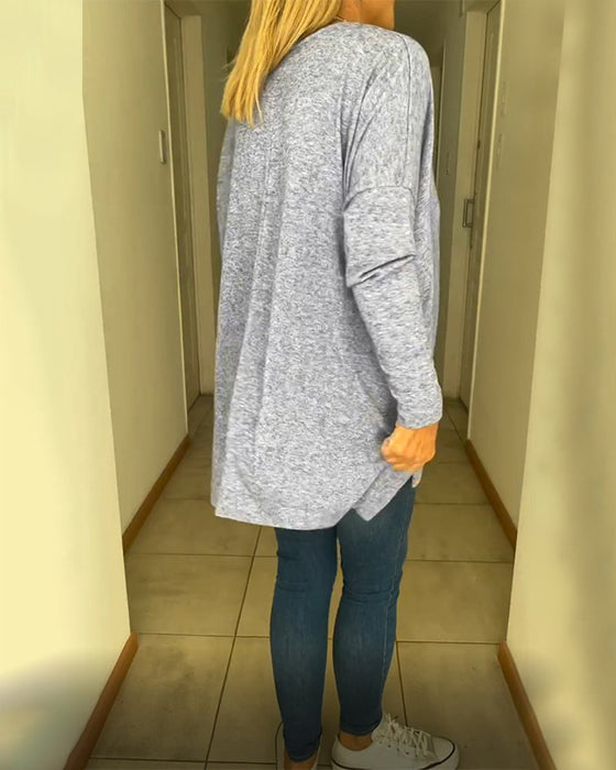 Bluzka w jednolitym kolorze