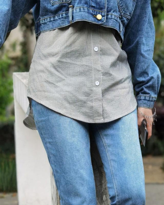 Pas przedłużający w stylu koszuli