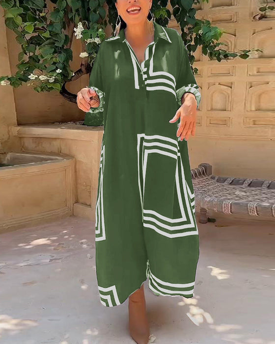 Prostokątna sukienka z nadrukiem