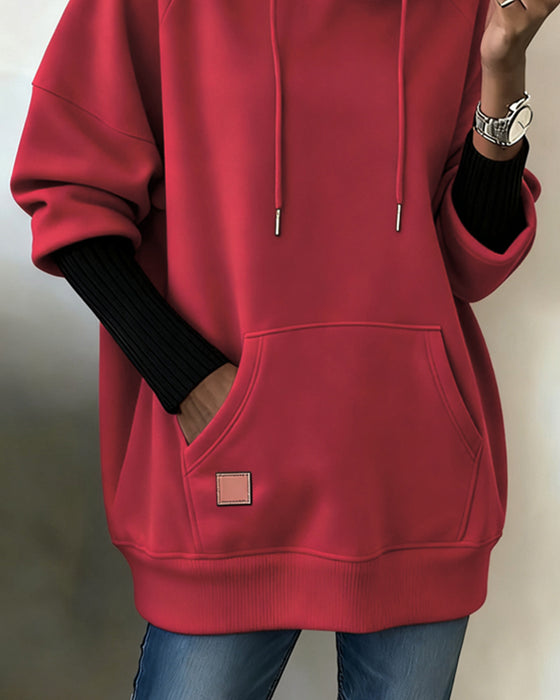 Luźna Bluza Z Kapturem W Casualowym Stylu