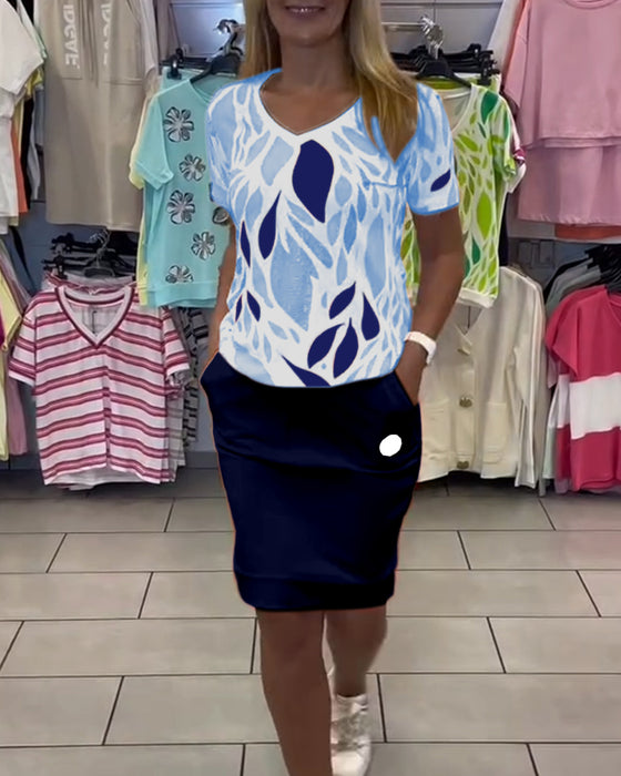 Garnitur Elegancki Kompletna Spódnica Dwuczęściowy