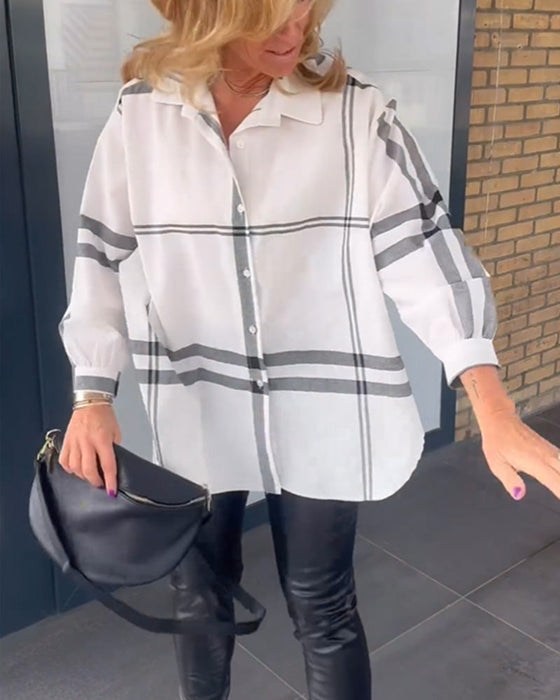 Koszula w kratę z guzikami