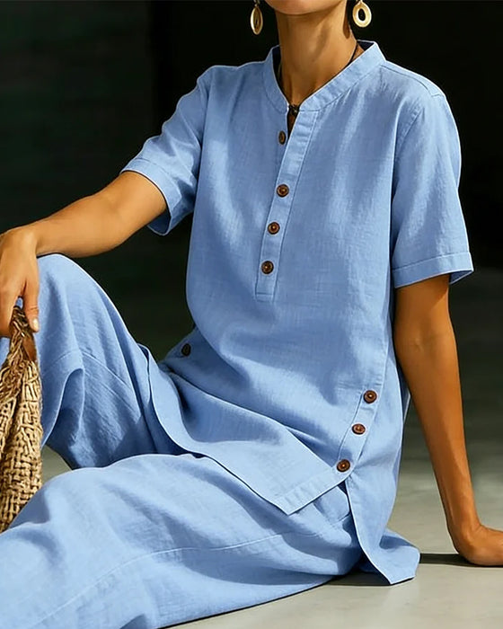 Set Bawełna Len Guzik