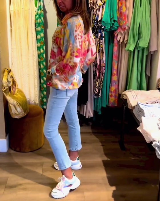 Bluzka z długim rękawem i nadrukiem