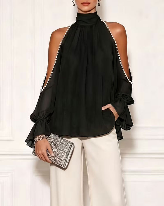 Bluzka Golf Off-Shoulder Falbana