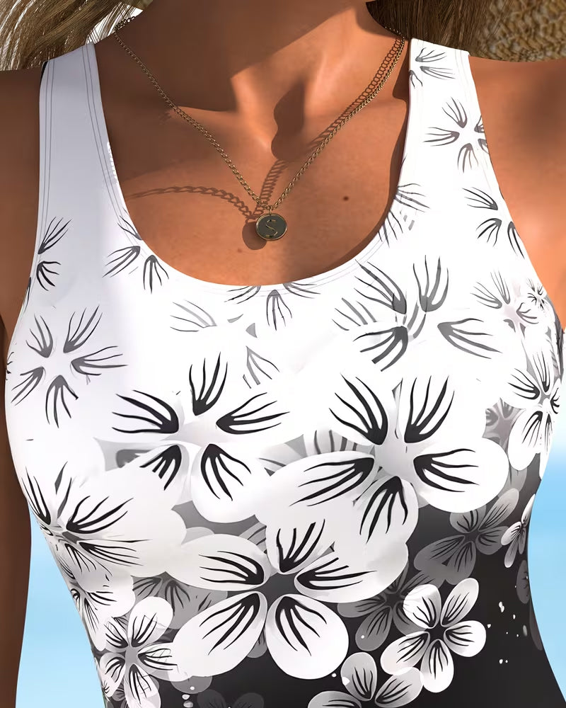 One-Piece Moda Kwiatowy Nadruk