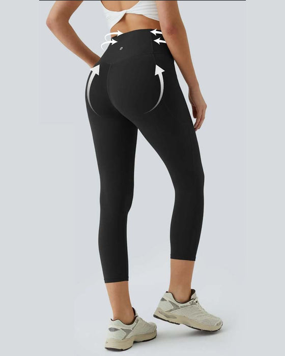 Legginsy Wysoki Stan Siedem-Osmych Modelujący Joga