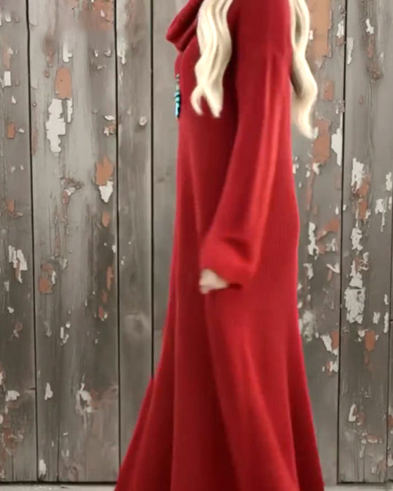 Jednolite Sukienka Z Wysokim Kołnierzem I Eleganckim Designem