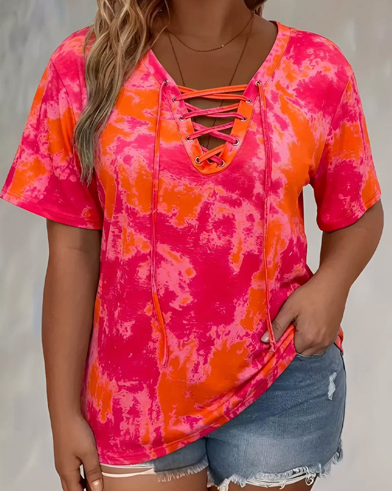 Bluza Tie-Dye Nadruk