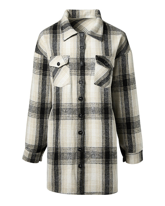 Koszula w kratę z kieszenią