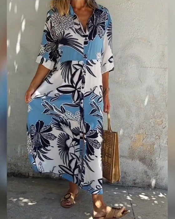 Sukienka koszulowa w kwiatowy wzór