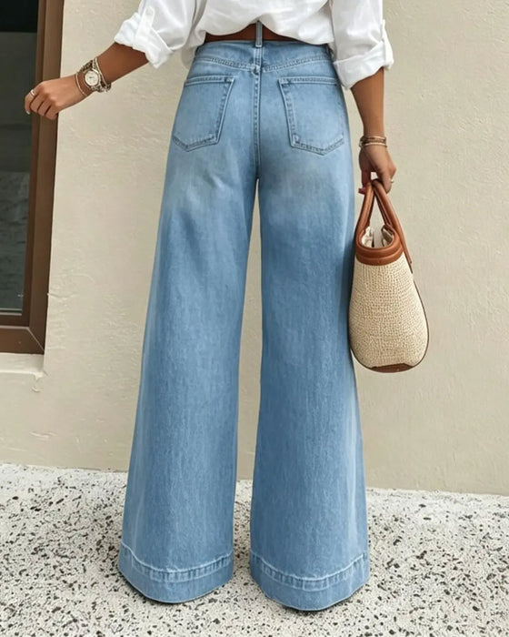 Spodnie Gradient Szerokie Nogi Denim