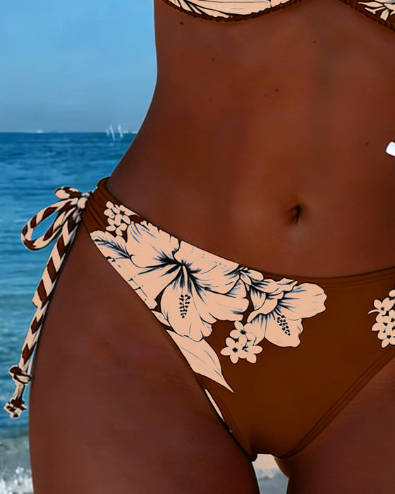 Bikini Prosty Seksowny Halter Dekolt