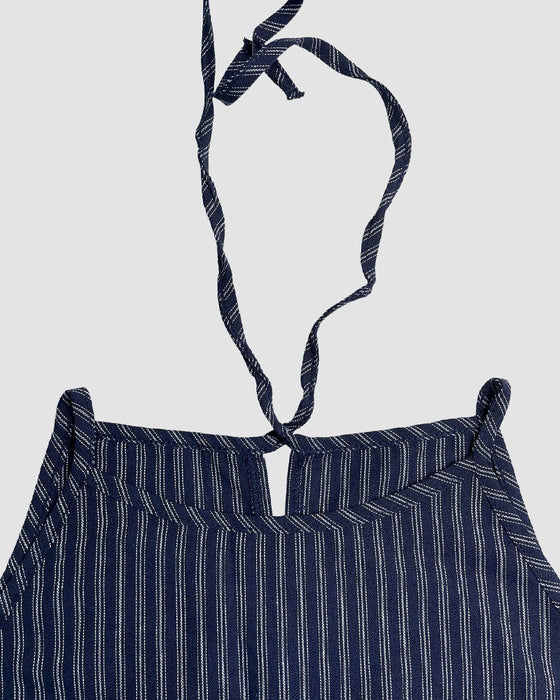 Zestaw W Paski Camisole Szerokie Nogi Spodnie