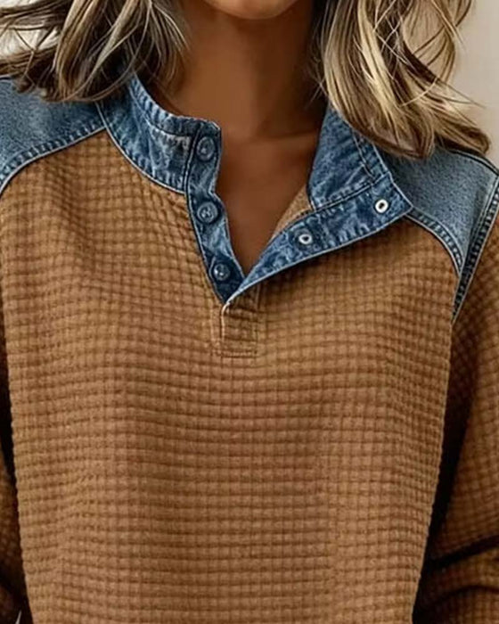 Bluza Swobodny Długi Rękaw