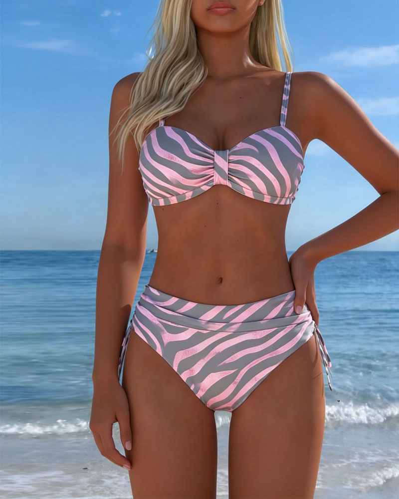 Bikini Zebra Nadruk Bralette