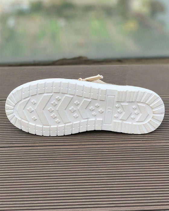 Płaskie buty w jednolitym kolorze