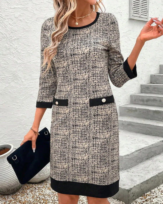 Sukienka casualowa z okrągłym dekoltem