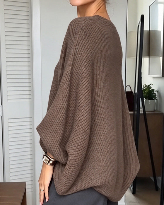 Pullover Stylowy Rękaw Nietoperz