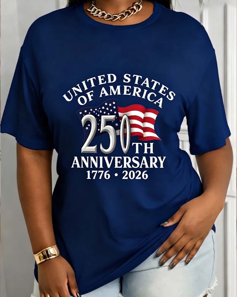 T-Shirt Pamiątkowy Drukowany Krótki Rękaw